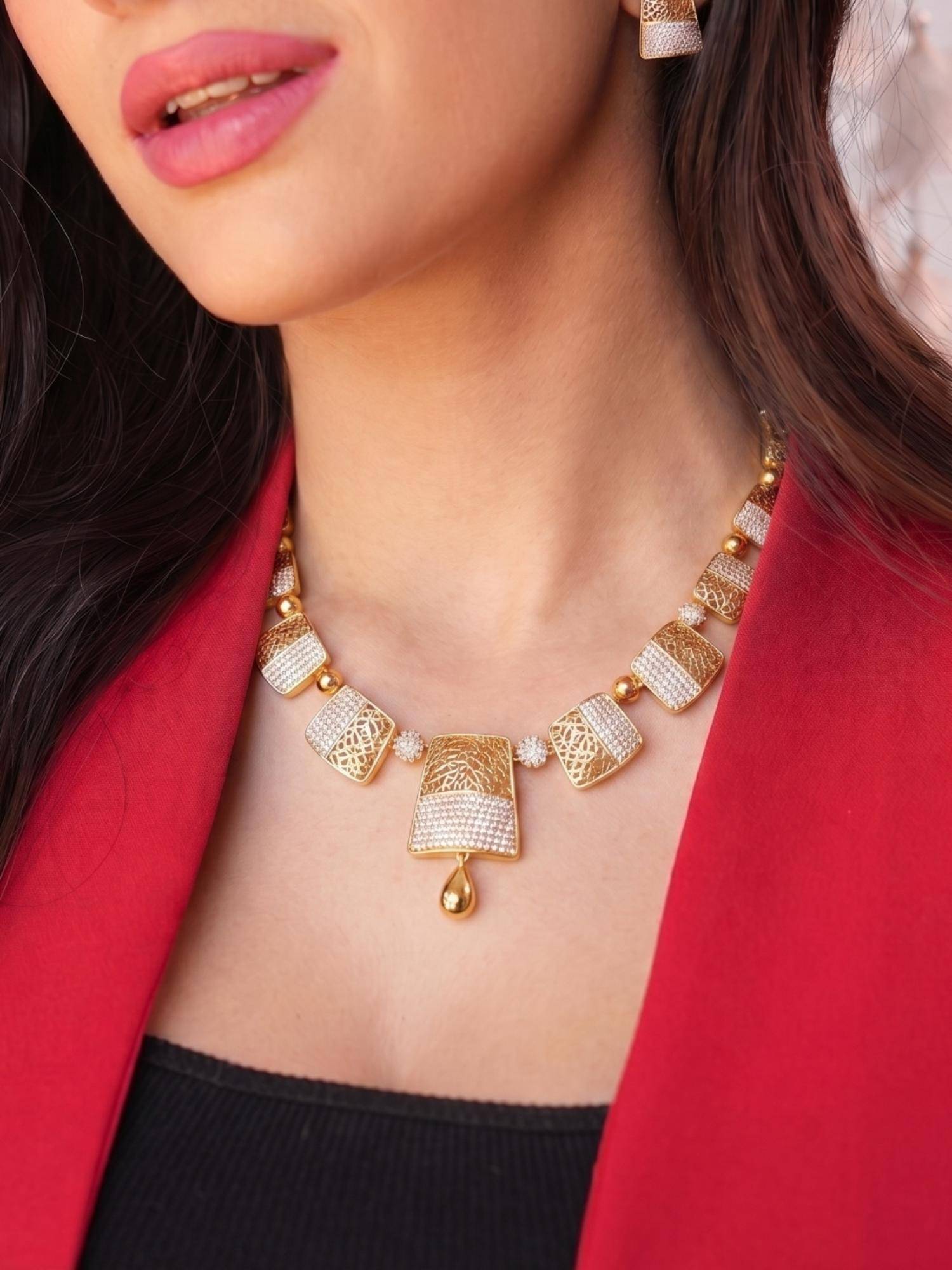 BINNI Dual plated Necklace set