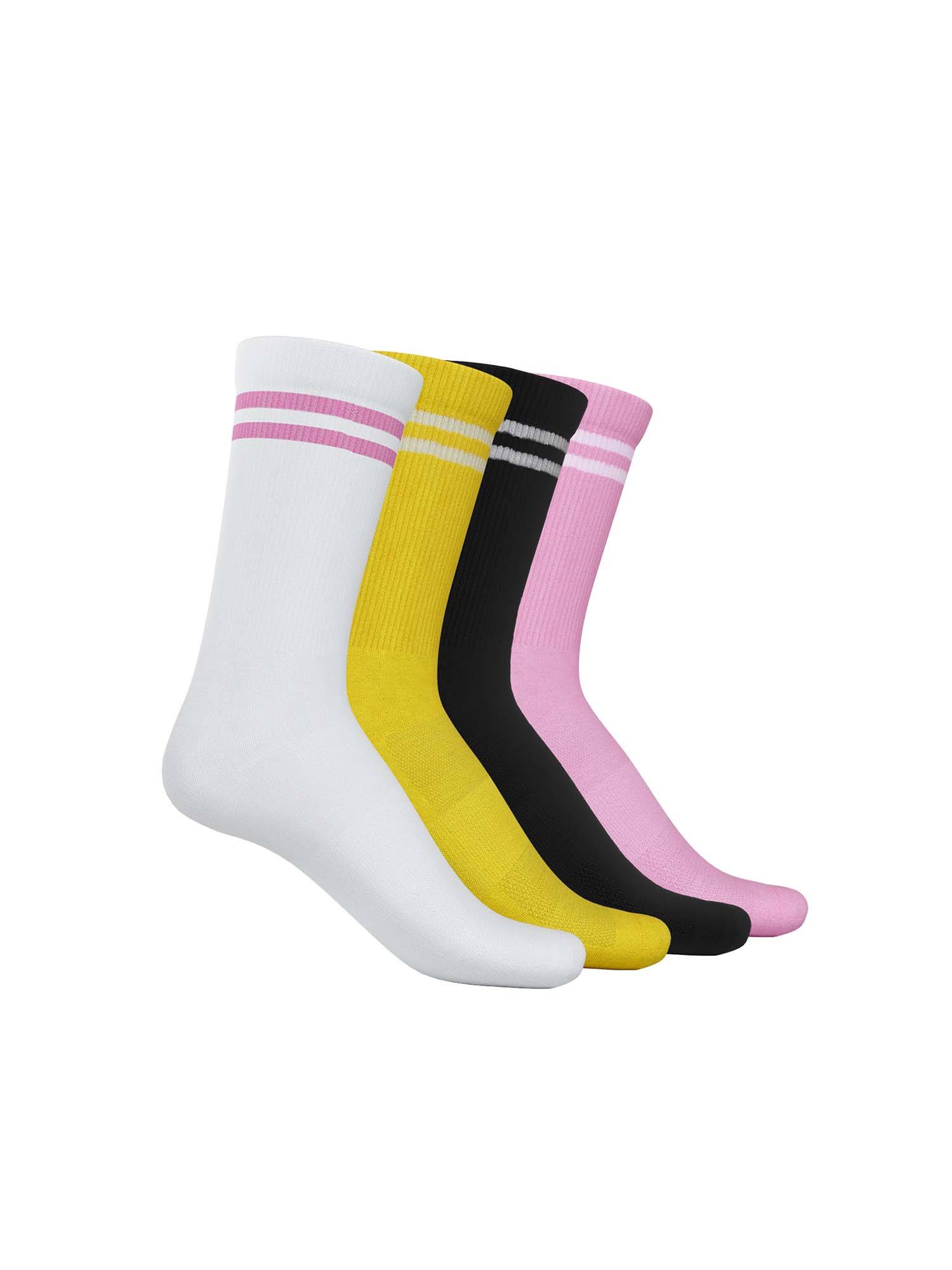 TalkingSox Bamboo Crew Length Socks Super Soft Smart Seamless Socks (Pack of 4) (Pack of 4)