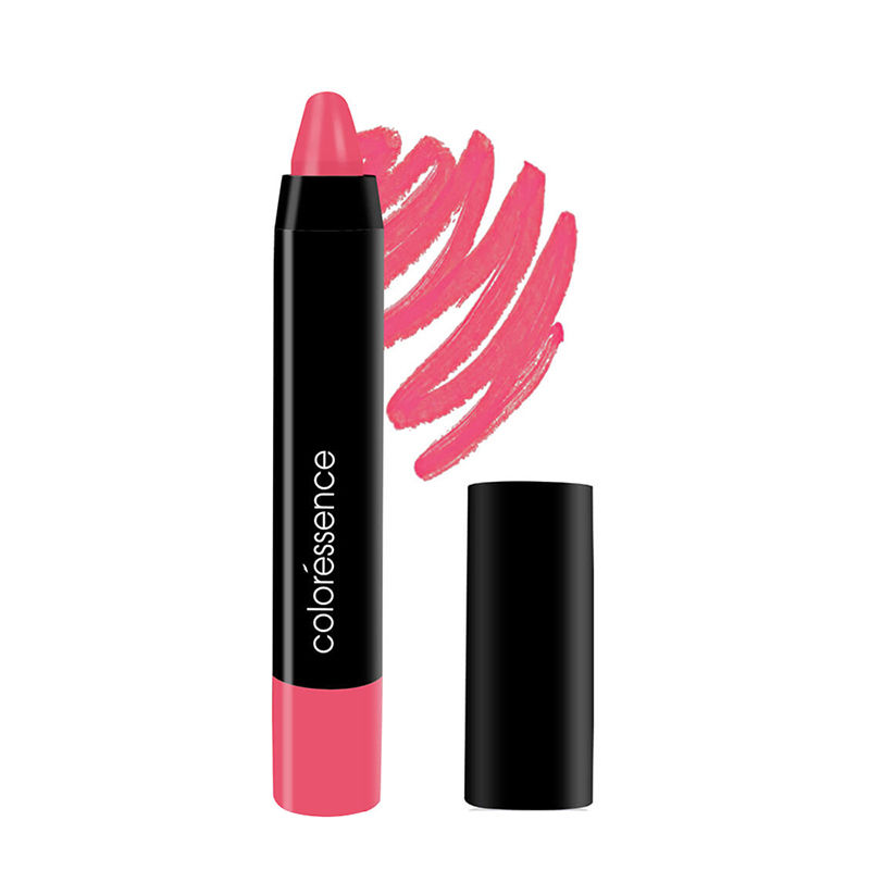 Coloressence High Pigment Matte Pencil, Long Stay Upto 8 Hrs Waterproof Crayon Lipstick, Disco Pink