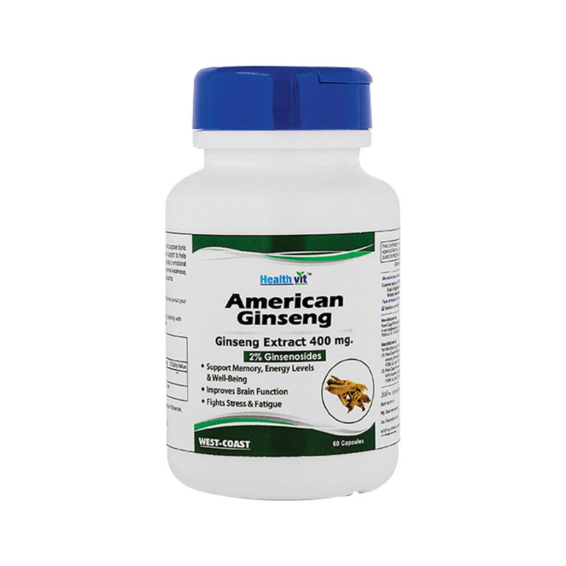 HealthVit American Ginseng Extract (2% Ginsenosides) 400mg Capsules