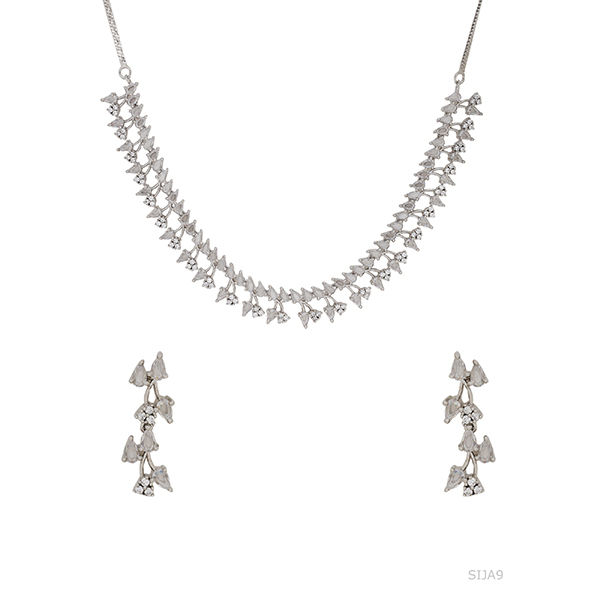 Voylla Rani Haar CZ Gems Necklace Set 