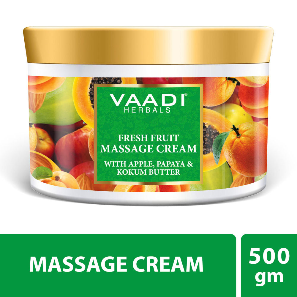 Vaadi Herbals Fresh Fruit Massage Cream With Apple Papaya & Kokum Butter