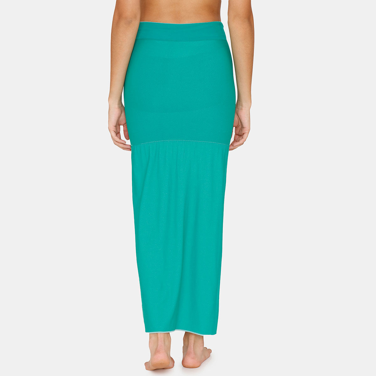 Zivame All Day Flared Mermaid Reversible Saree Shapewear Emerald N