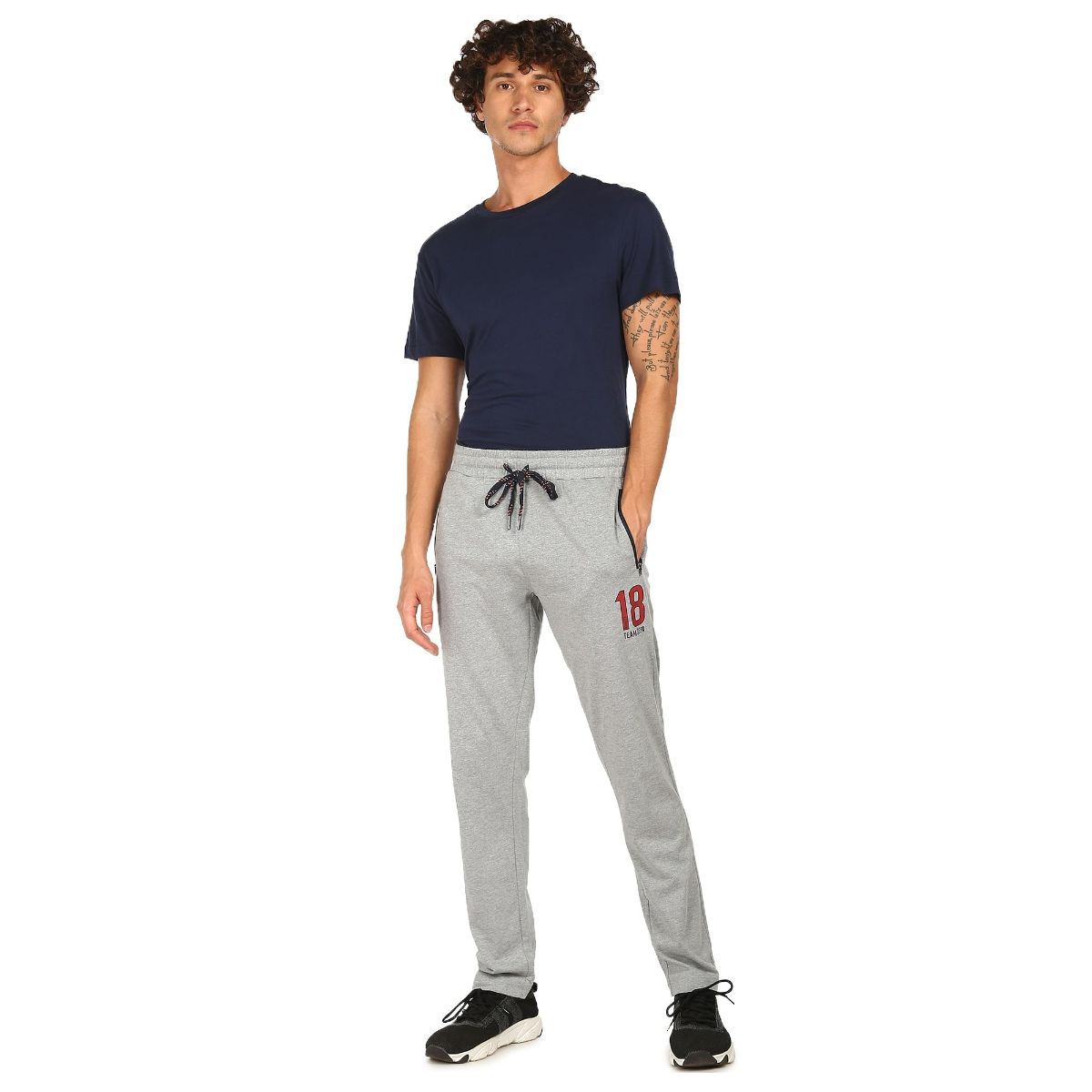 Buy U.S. POLO ASSN. Black Printed Cotton Regular Fit Men's Track Pant |  Shoppers Stop
