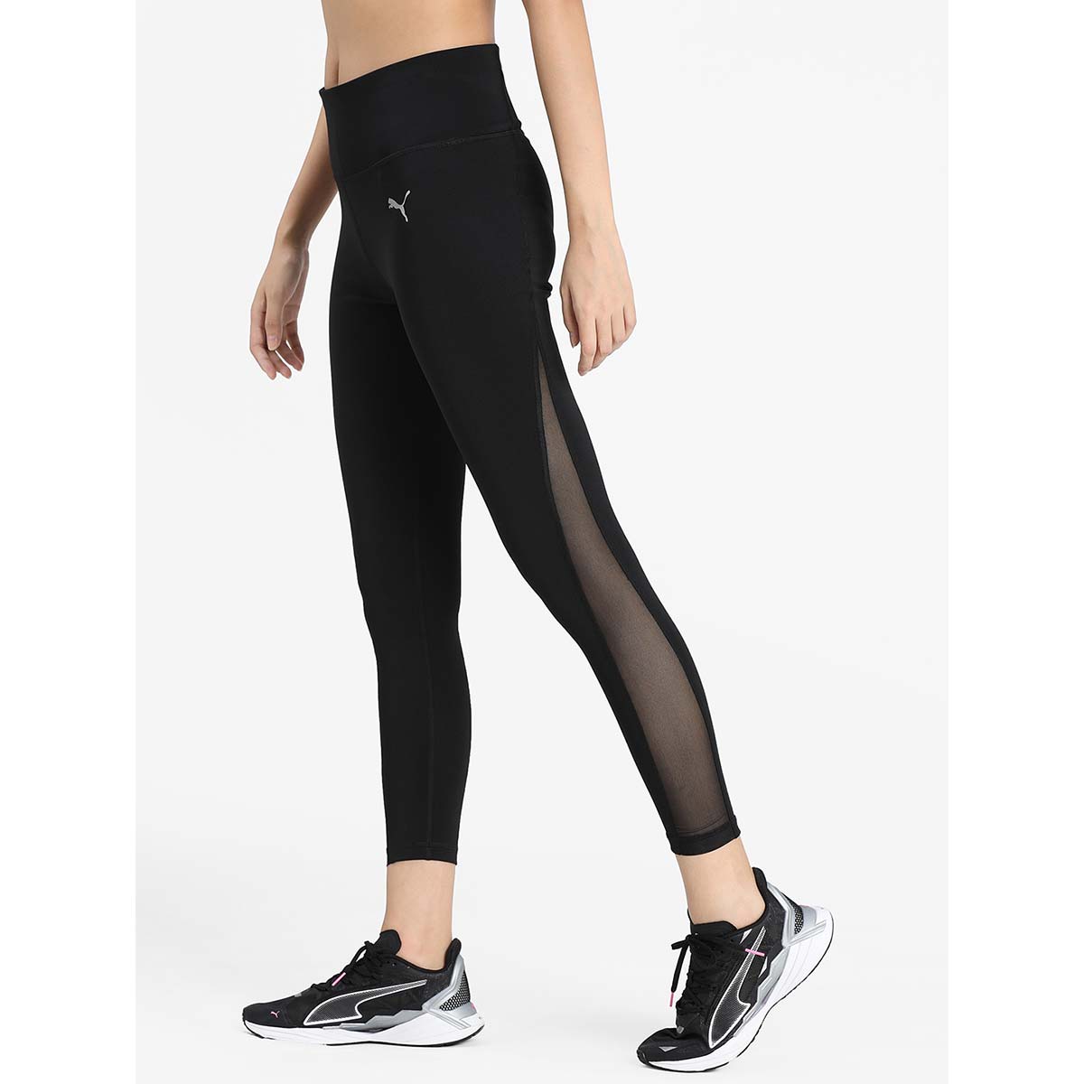 puma evostripe high rise cropped leggings in black