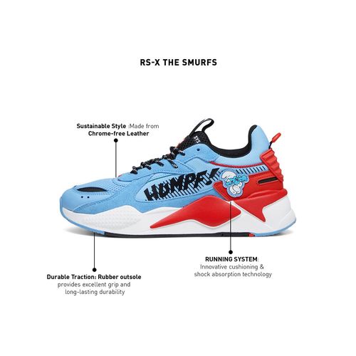 Puma Rs-X The Smurfs Unisex Blue Sneakers (UK 9)