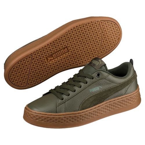 Buy Puma Smash Platform L Womens Green Sneakers Online