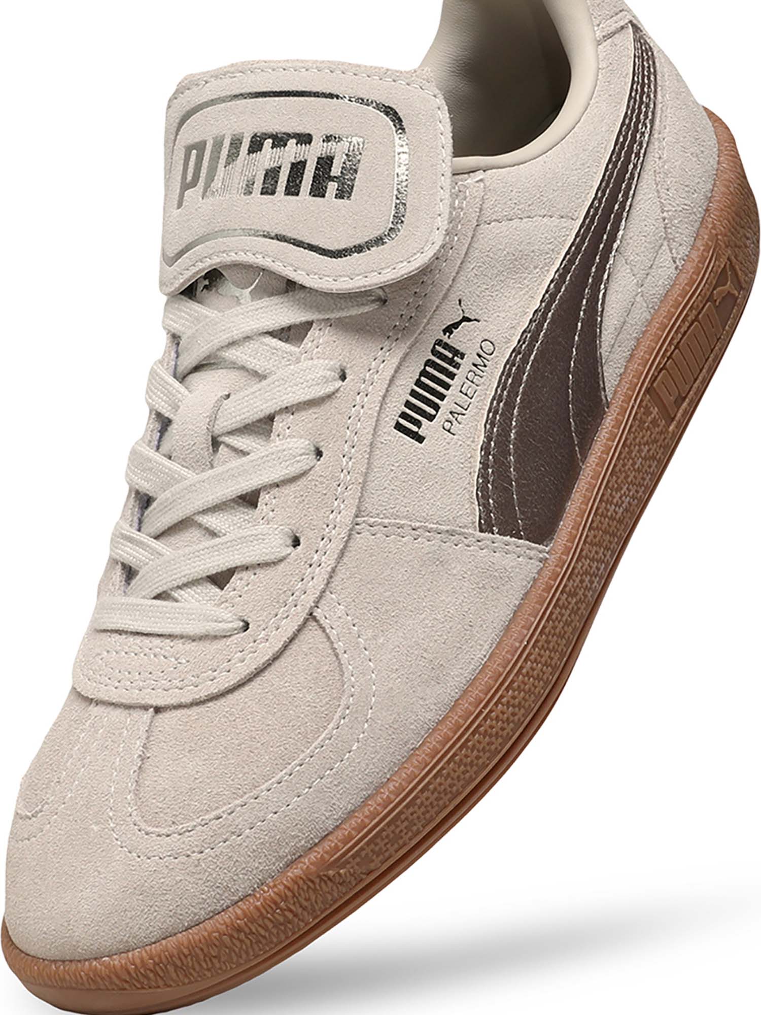PUMA Palermo Premium emmi シルバー 5.5 UK Buy Puma Unisex Palermo Premium Metallic Sneakers Online