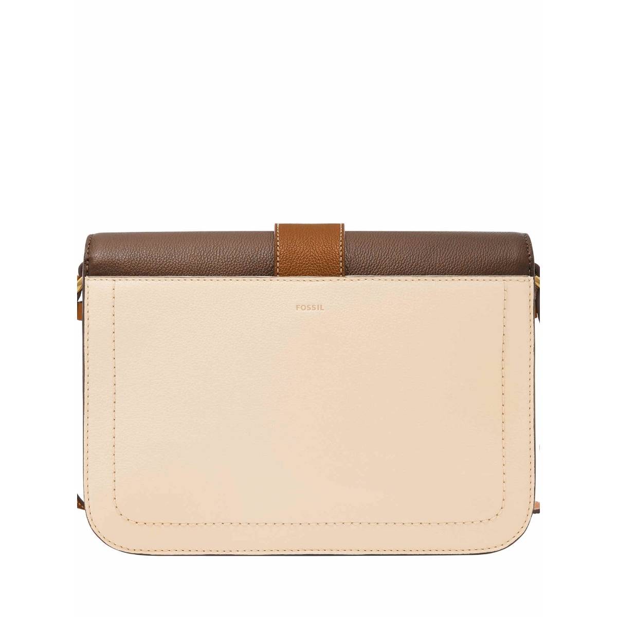 Buy Fossil Zoey Colorblack White Leather Crossbody Bag (M) Online