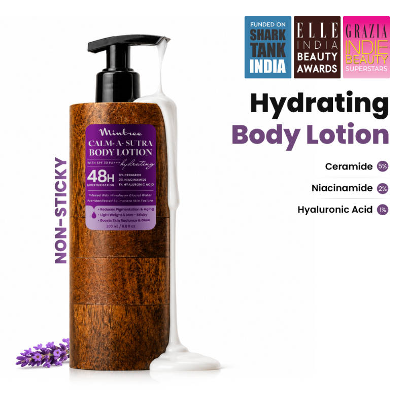 Mintree Organic Calming Moisturizing BodyLotion for Dry Skin with Ceramide|Body Lotion for Men&Women