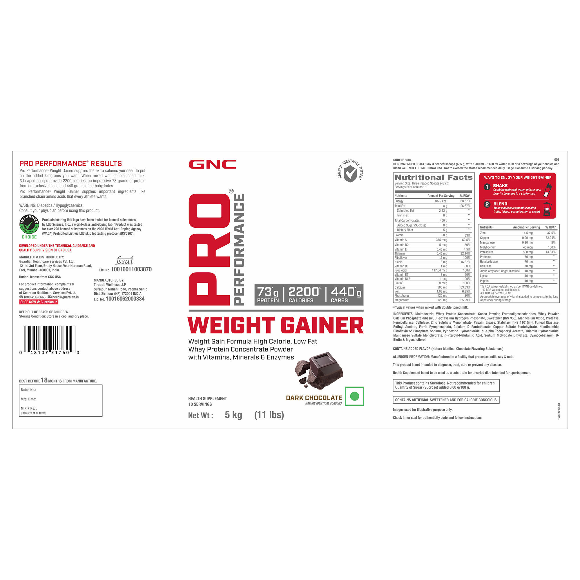 GNC Pro Performance Weight Gainer Dark Chocolate Powder Buy GNC Pro Performance Weight Gainer