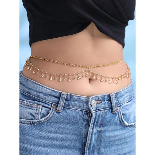 Buy Yellow Chimes Womens Gold Plated Layered Waist Chain Online