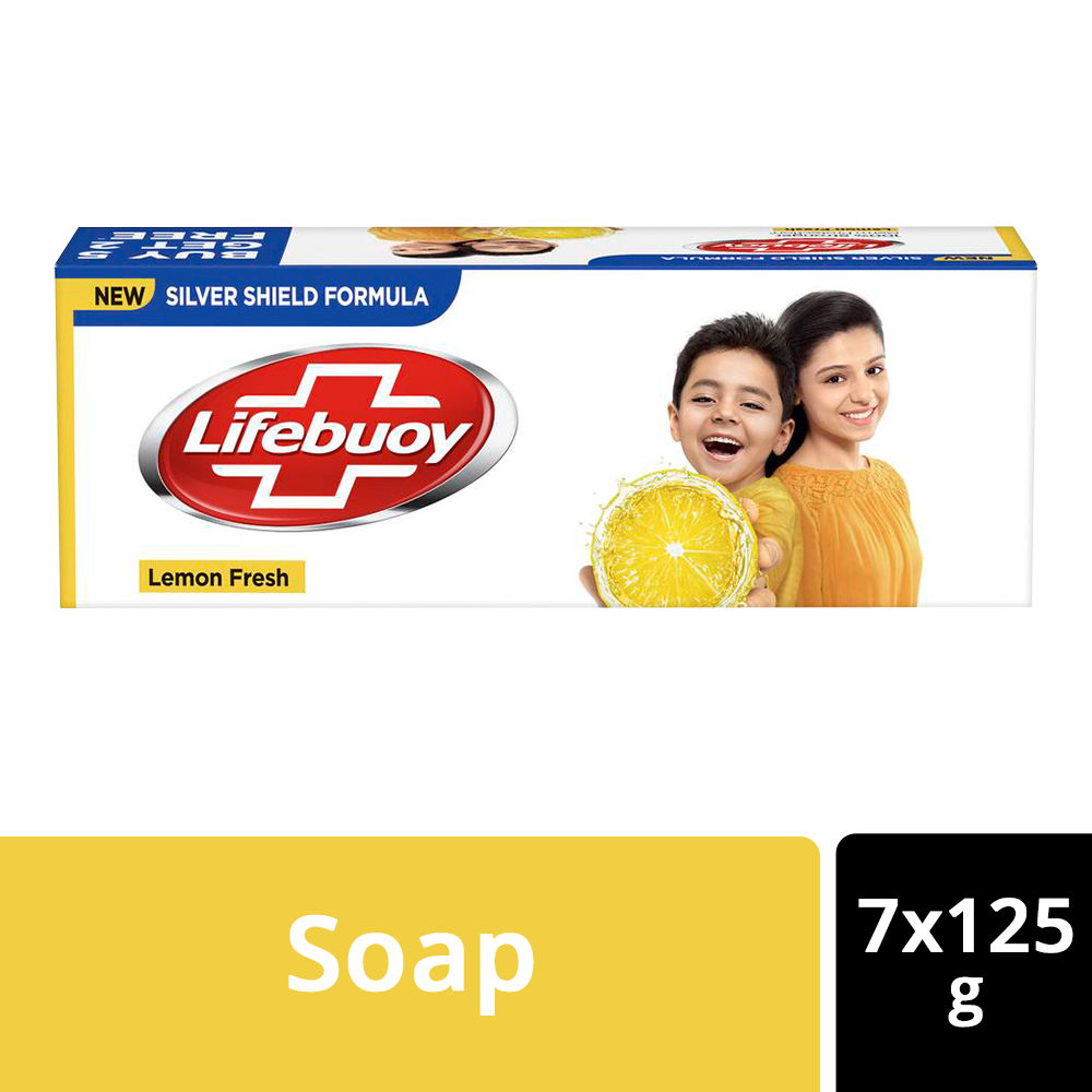 Lifebuoy Lemon Fresh Bathing Soap Refreshing Bathing Soap With Freshness Of Lemon (Buy 5 Get 2 Free)