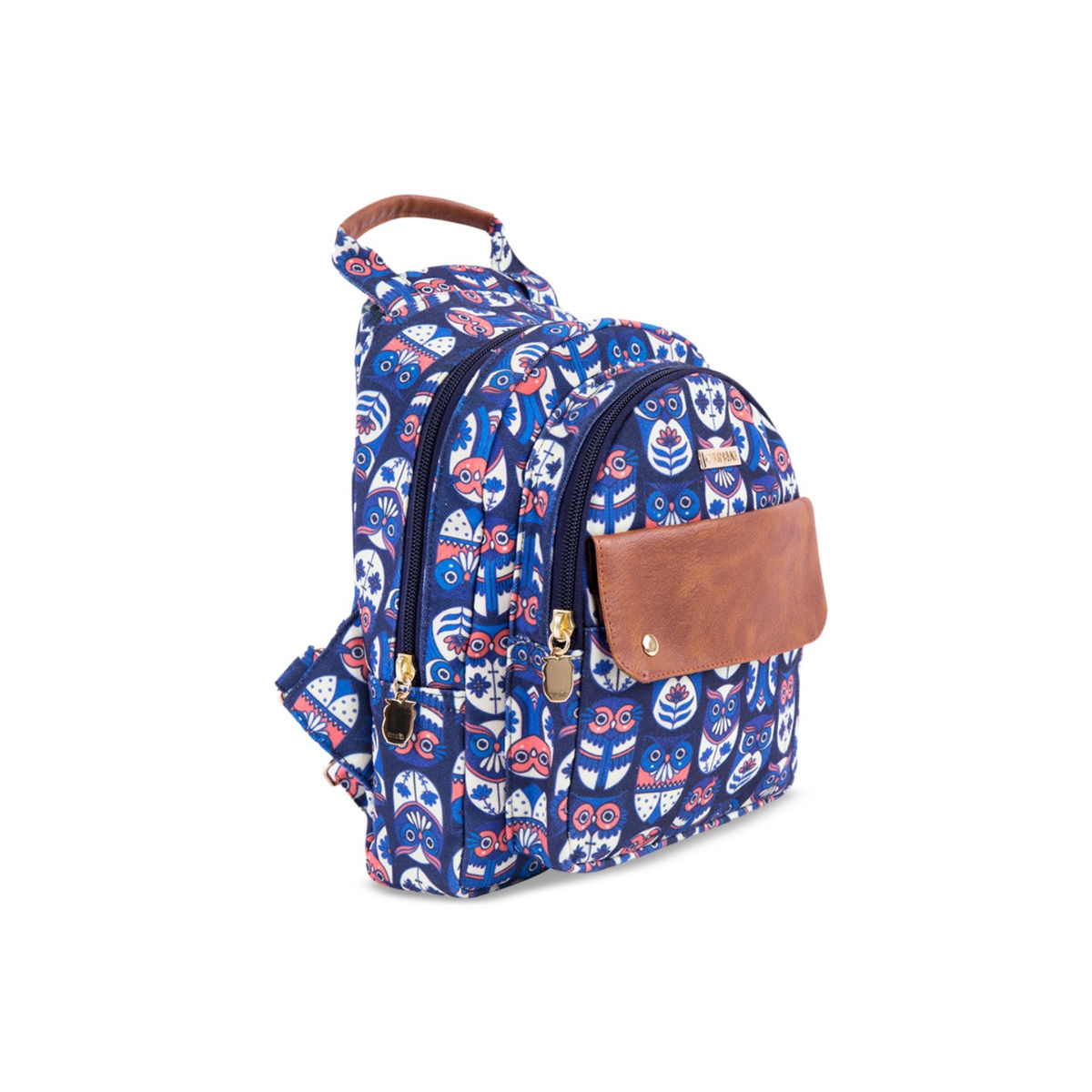 Chumbak Flower Owl Printed Canvas Mini Backpack Buy Chumbak Flower Owl