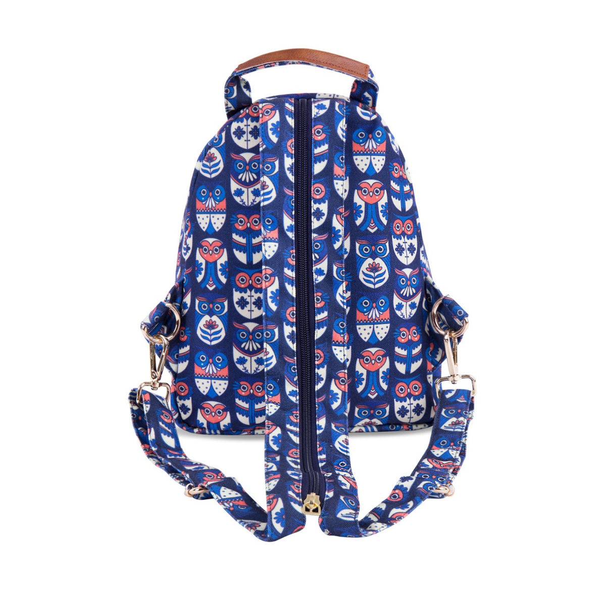 Chumbak Flower Owl Printed Canvas Mini Backpack Buy Chumbak Flower Owl