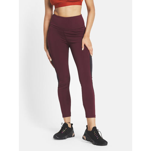 Buy Kica High Waisted Dual Coloured Leggings in Second SKN Fabric For Gym  and Training Online