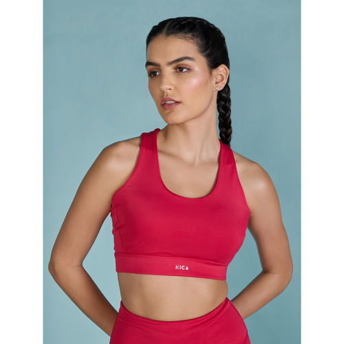 Buy Kica Mid Impact Strappy Sports Bra in Second SKN Fabric With Strappy  Details For Gymming And Training Online