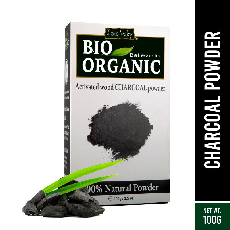 Indus Valley Bio Organic 100% Natural Activated Wood Charcoal Powder
