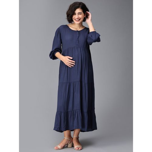 The Mom Store Night To Remember Maternity and Nursing Maxi Tier Dress (S)