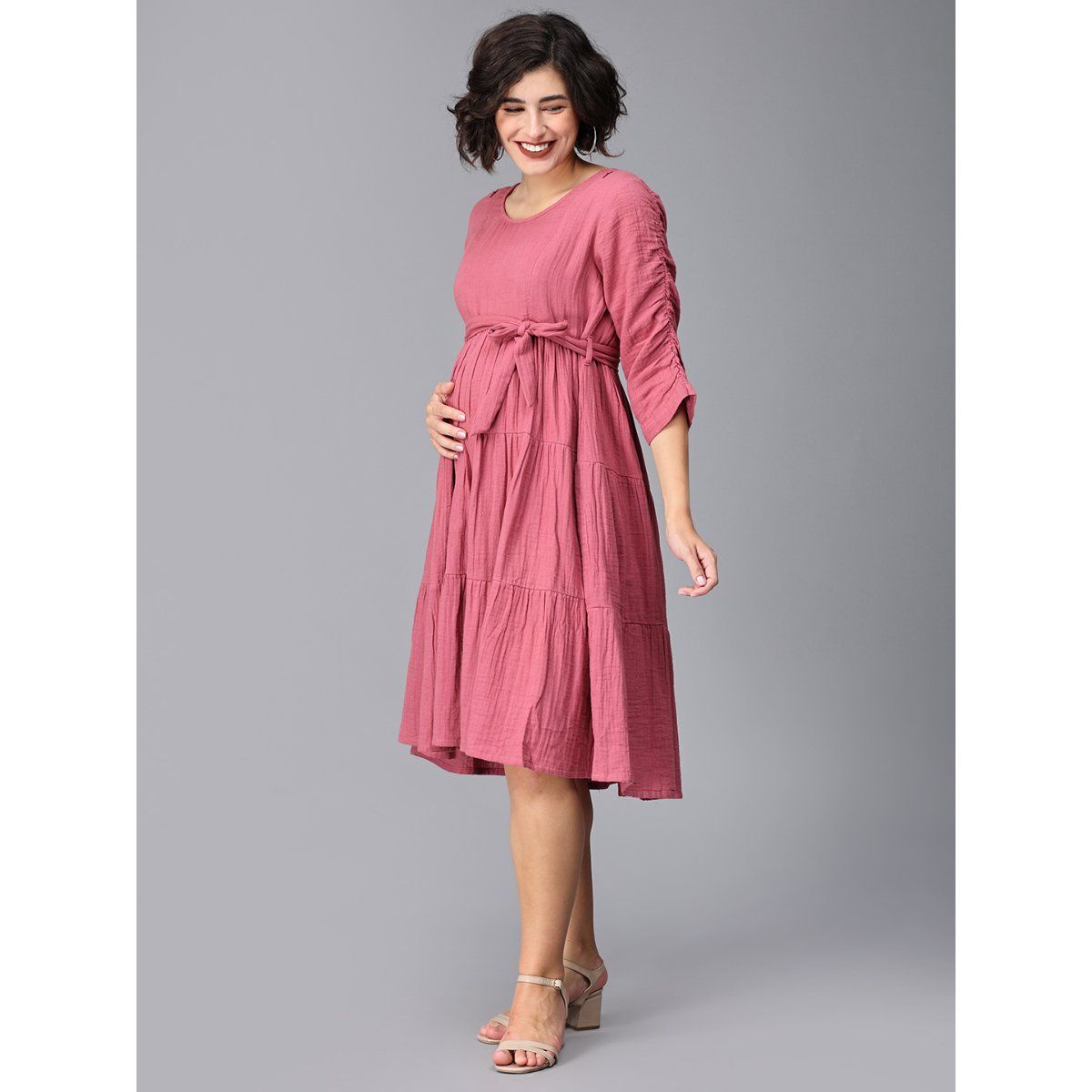 Marigold Mirage Maternity and Nursing Dress main image 0
