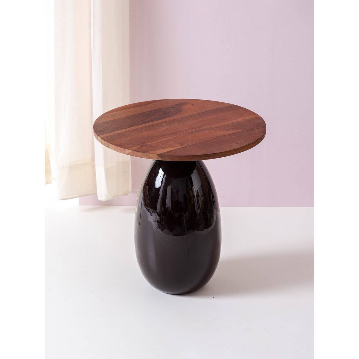 Nestroots Modern Mango Wood Side Table