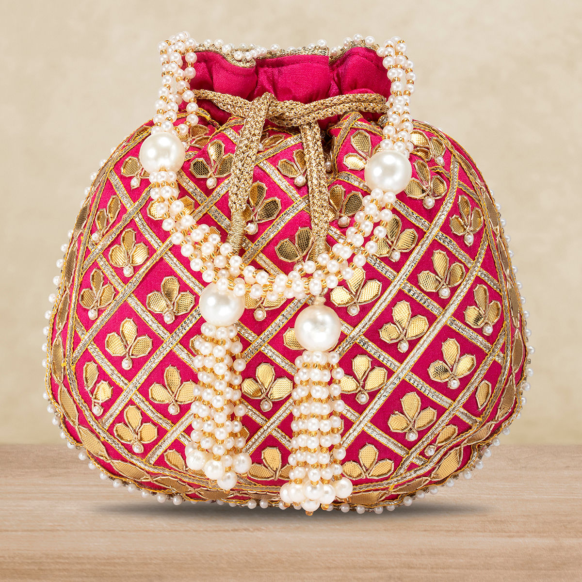 Buy Chikankari Handle Purse Traditional Potli Bags With Cheed Moti Handle  for Women and Girls Wedding and Festive Welcome Gift for Guest Online in  India - Etsy