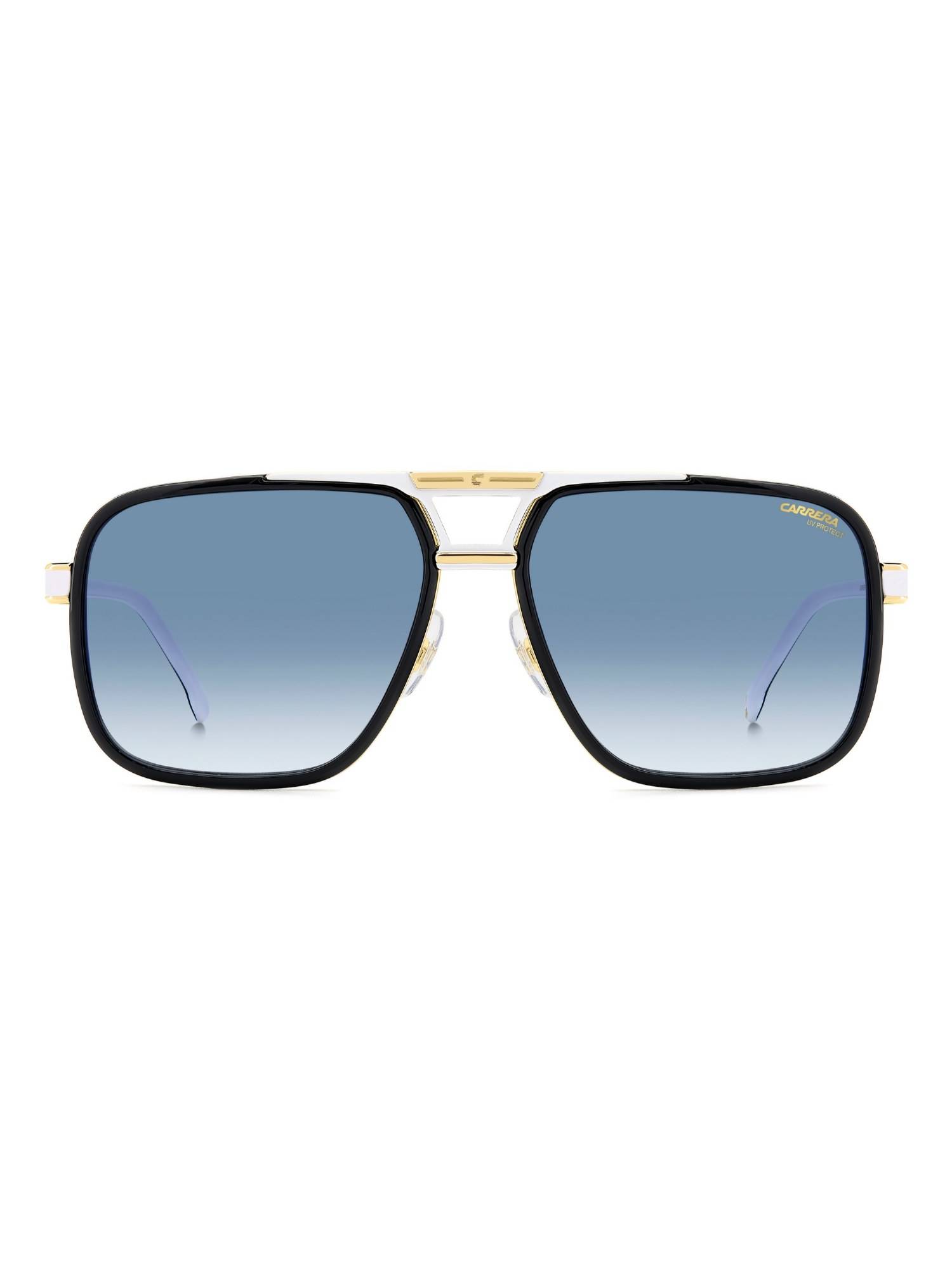 CARRERA Men UV Protected Polarized Full Rim Blue Lens Rectangle Sunglasses - 20756080S6108 (61)