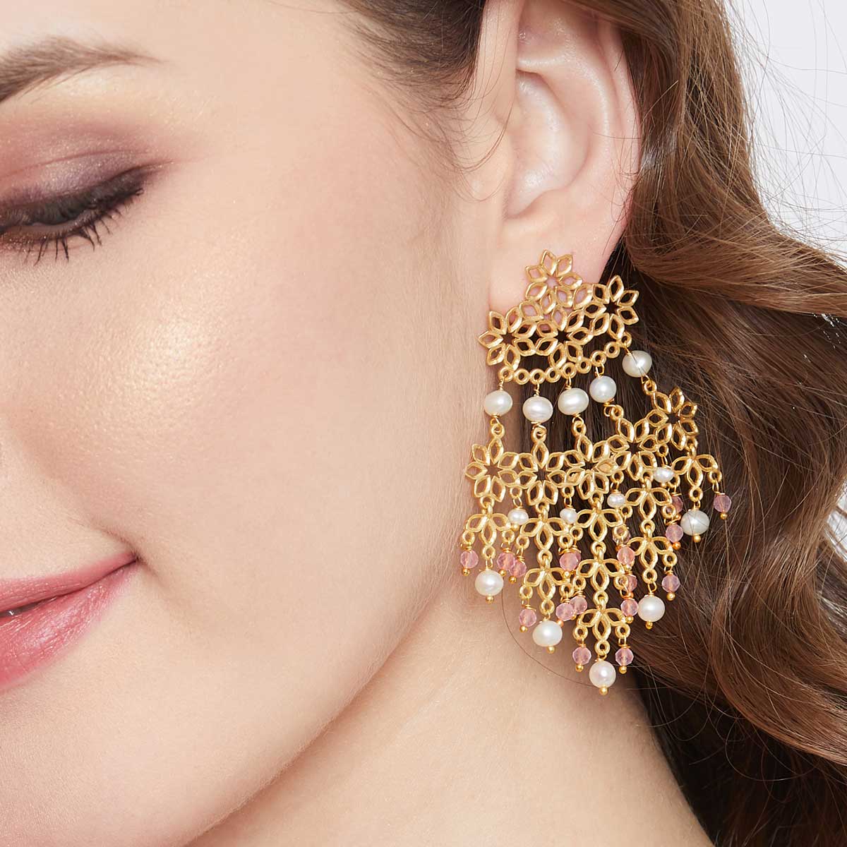 Azai by Nykaa Fashion Ethnic Peach and Gold Kundan Statement Earrings Buy  Azai by Nykaa Fashion Ethnic Peach and Gold Kundan Statement Earrings Online  at Best Price in India  Nykaa