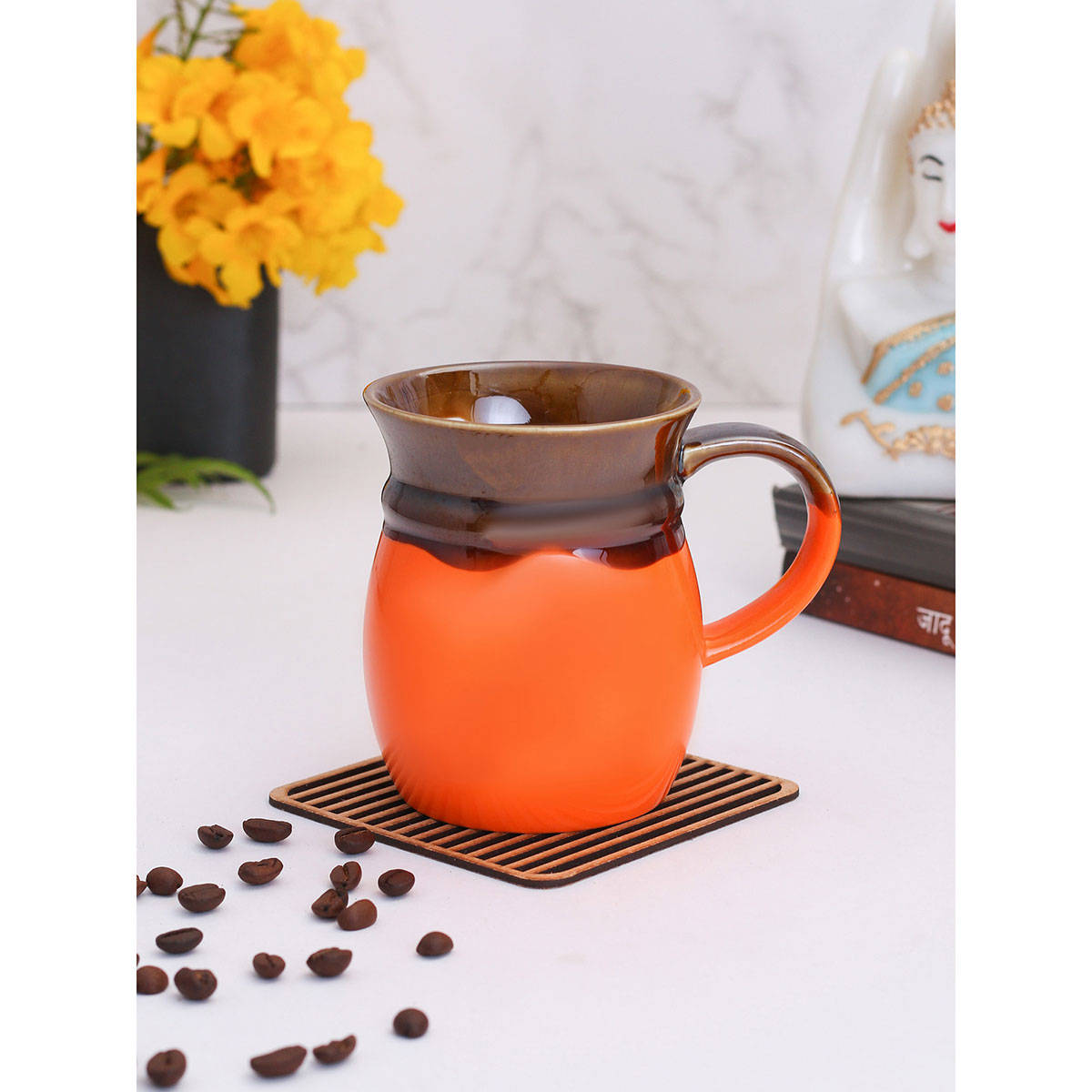 CLAY CRAFT Fine Ceramic Milk Mug (Pack of 2)