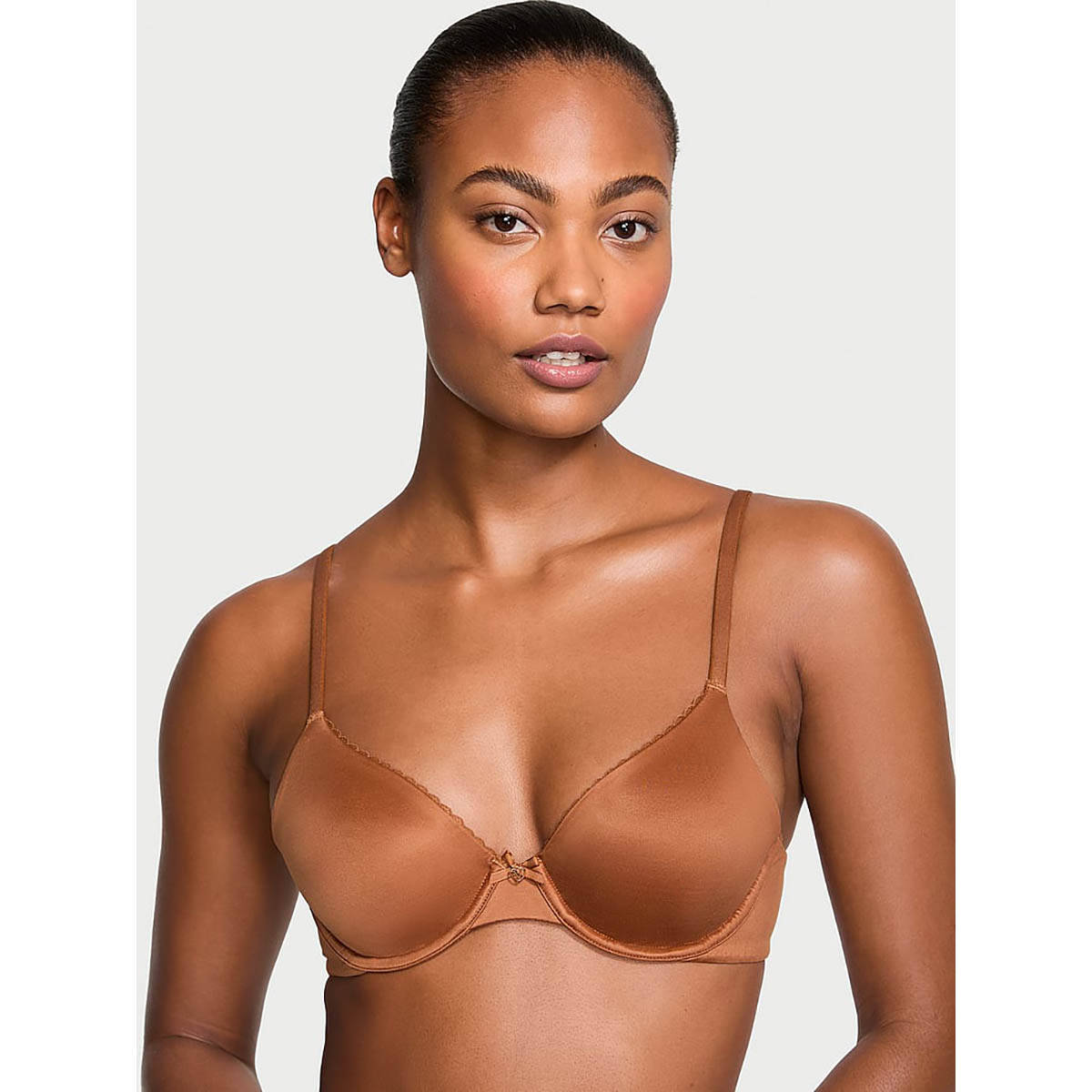 Victoria's Secret Women Brown Body by Invisible Lift Unlined Smooth Demi Bra