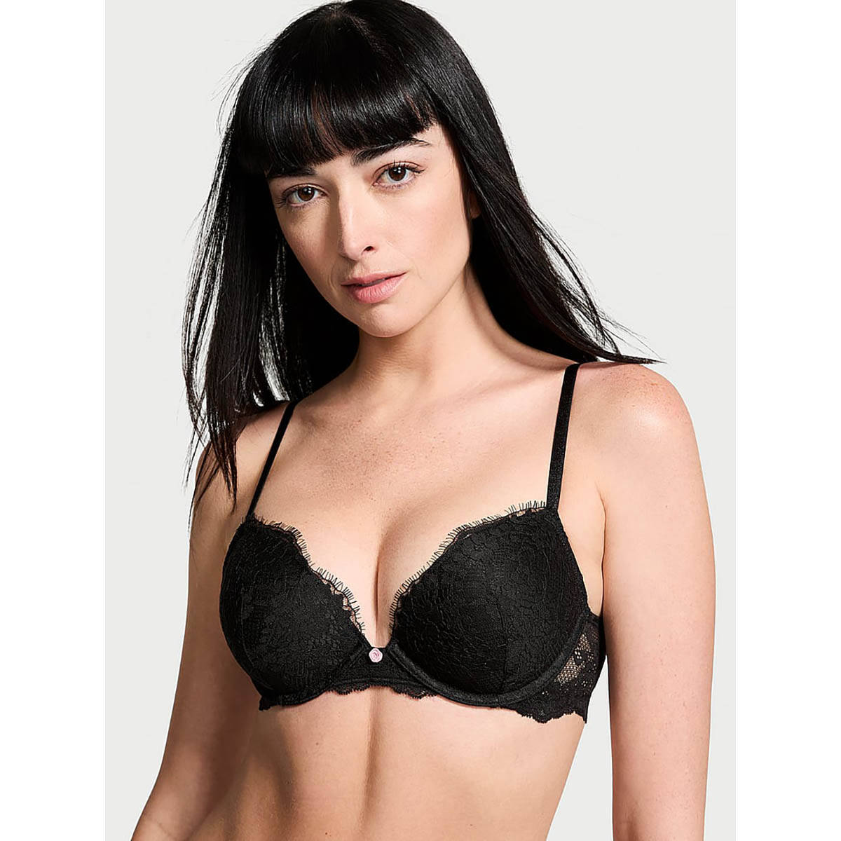 Victoria's Secret Women Black Dream Angels Lace Push-Up Bra