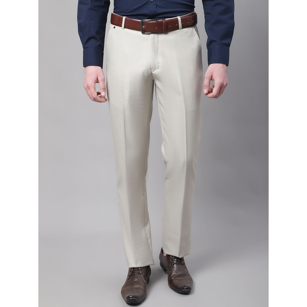 Buy Cantabil Men Yellow Solid Casual Trousers Online at Best Prices in  India - JioMart.