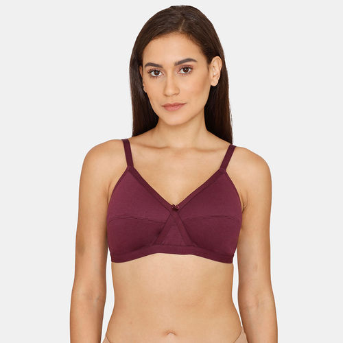Buy Rosaline Everyday Double Layered Non-Wired Medium Coverage Super  Support Bra - Winter Bloom Online