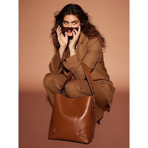 Buy MIRAGGIO Gabriella Brown Shoulder Tote Bag With Adjustable