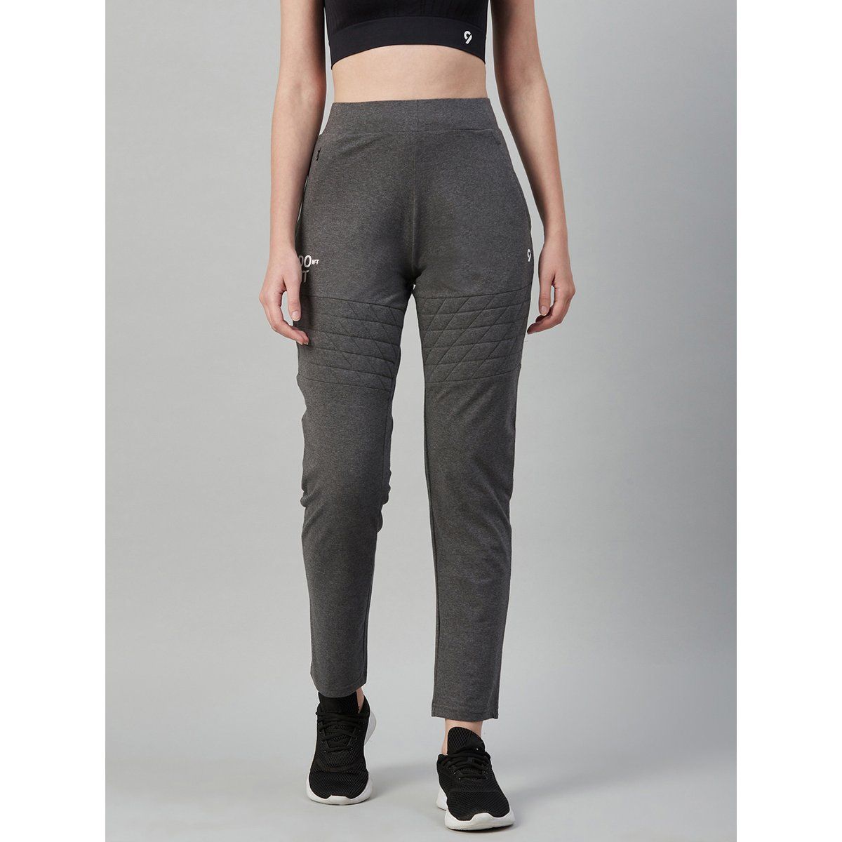 C9 Airwear Track Pants : Buy C9 Airwear Women Grey Relax Fit Solid  Trackpant with Logo And Pockets Online