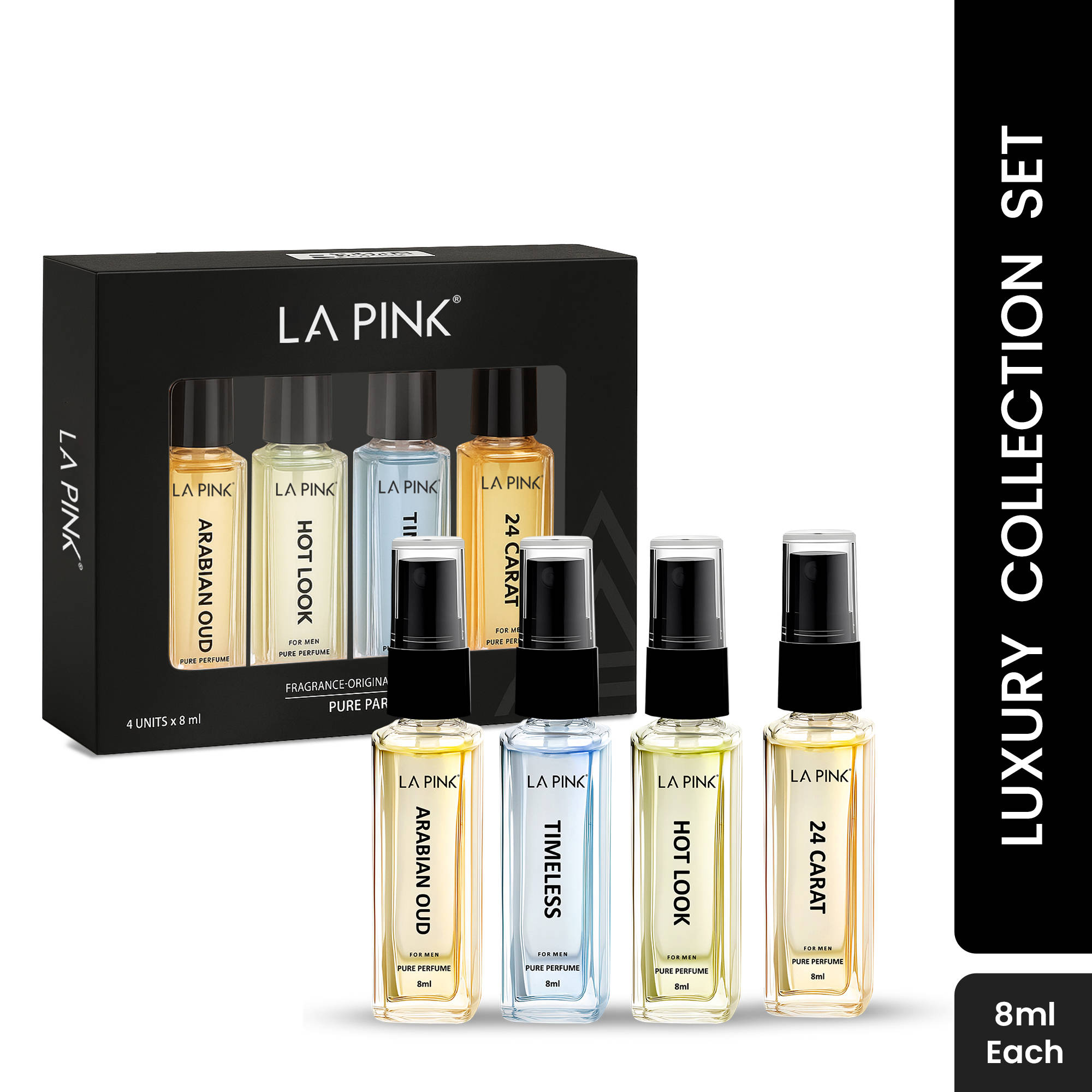 La Pink Luxury French Pure Perfume Men - Pack 4