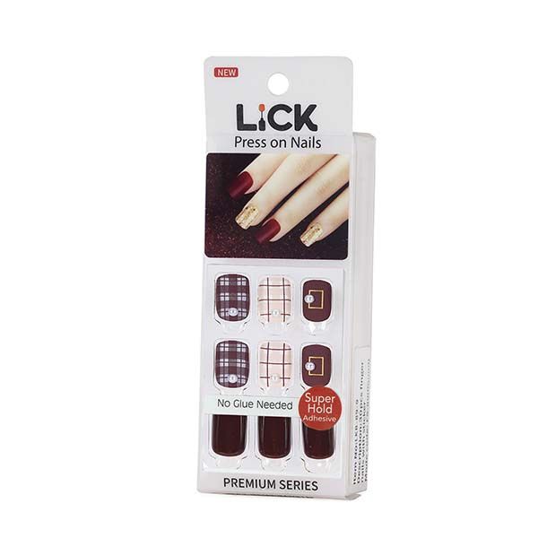 Buy Pipa Bella by Nykaa Fashion Brown Abstract Design Stick On Nails online