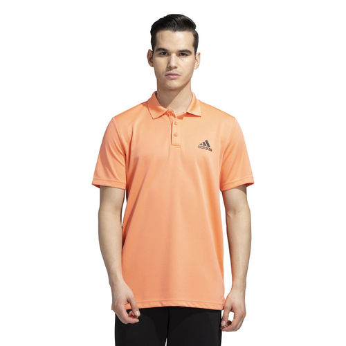 adidas M D2M Men Orange Sportwear Polo T-Shirt