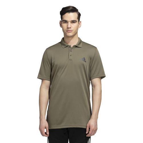 adidas M D2M Men Green Sportwear Polo T-Shirt