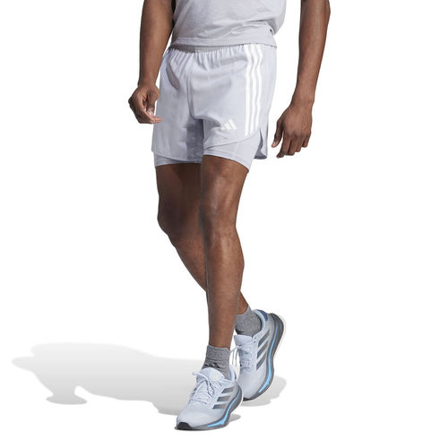 adidas Otr E 3S 2In1 S Men Grey Melange Running Shorts