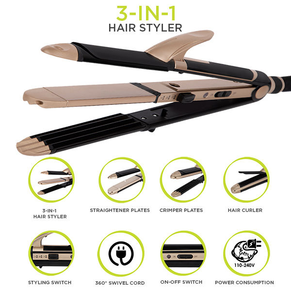 vega hair straightener 3 in 1 price