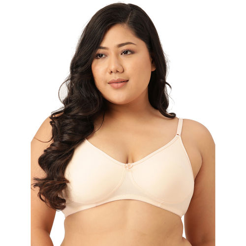Buy Leading Lady Woman Everyday Cotton Non Padded Peach Full Coverage Bra  Online