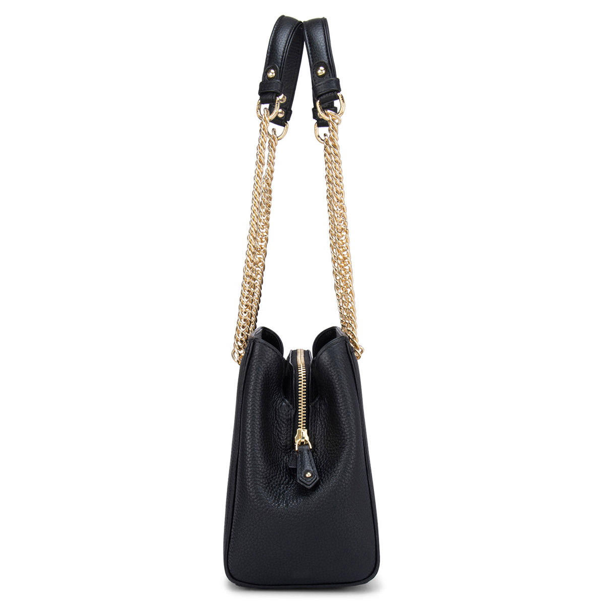 Buy Da Milano Black Leather Tote Bag Online