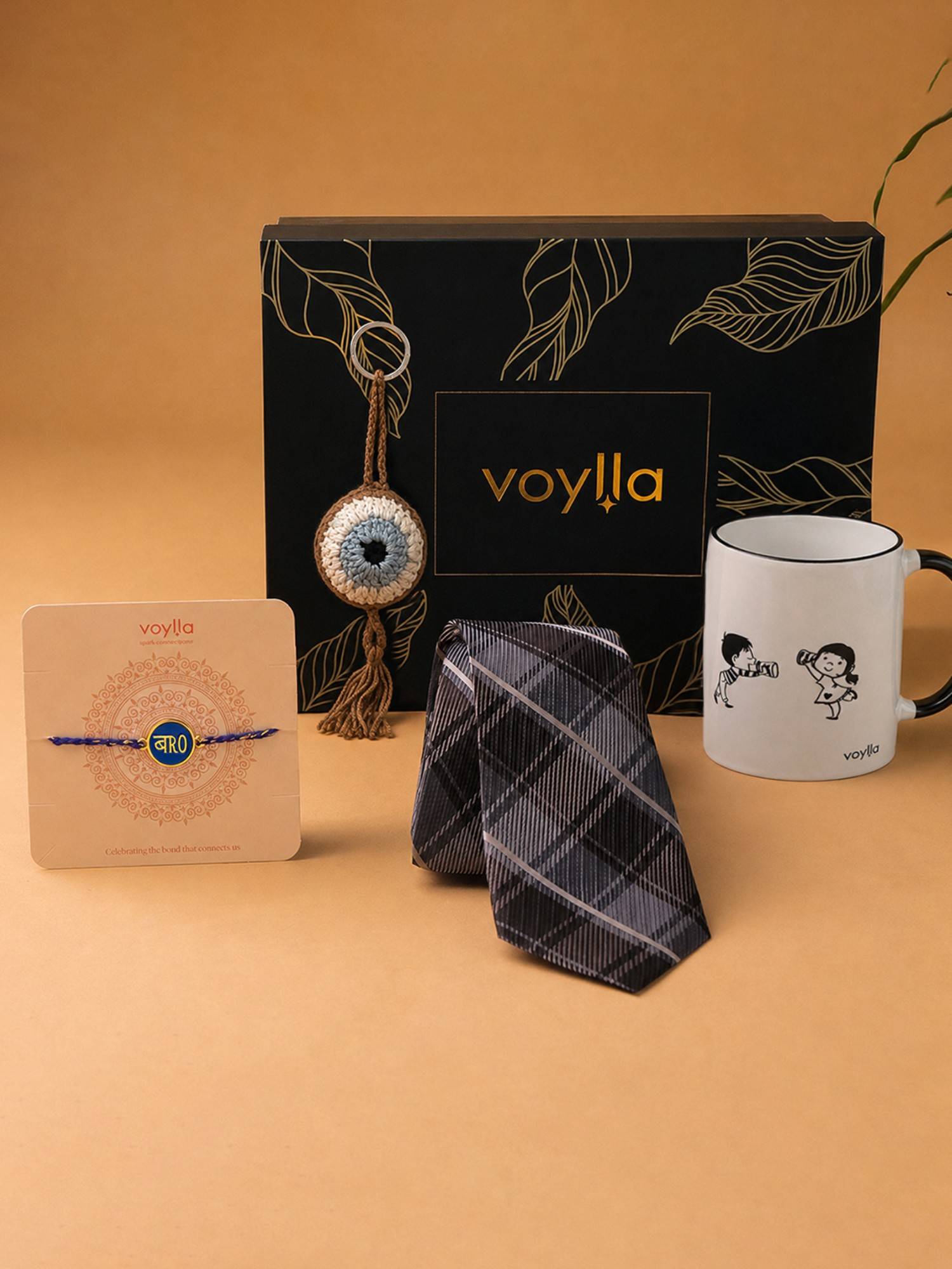 Voylla Multi-Color Bro Charm Rakhi Gift Set