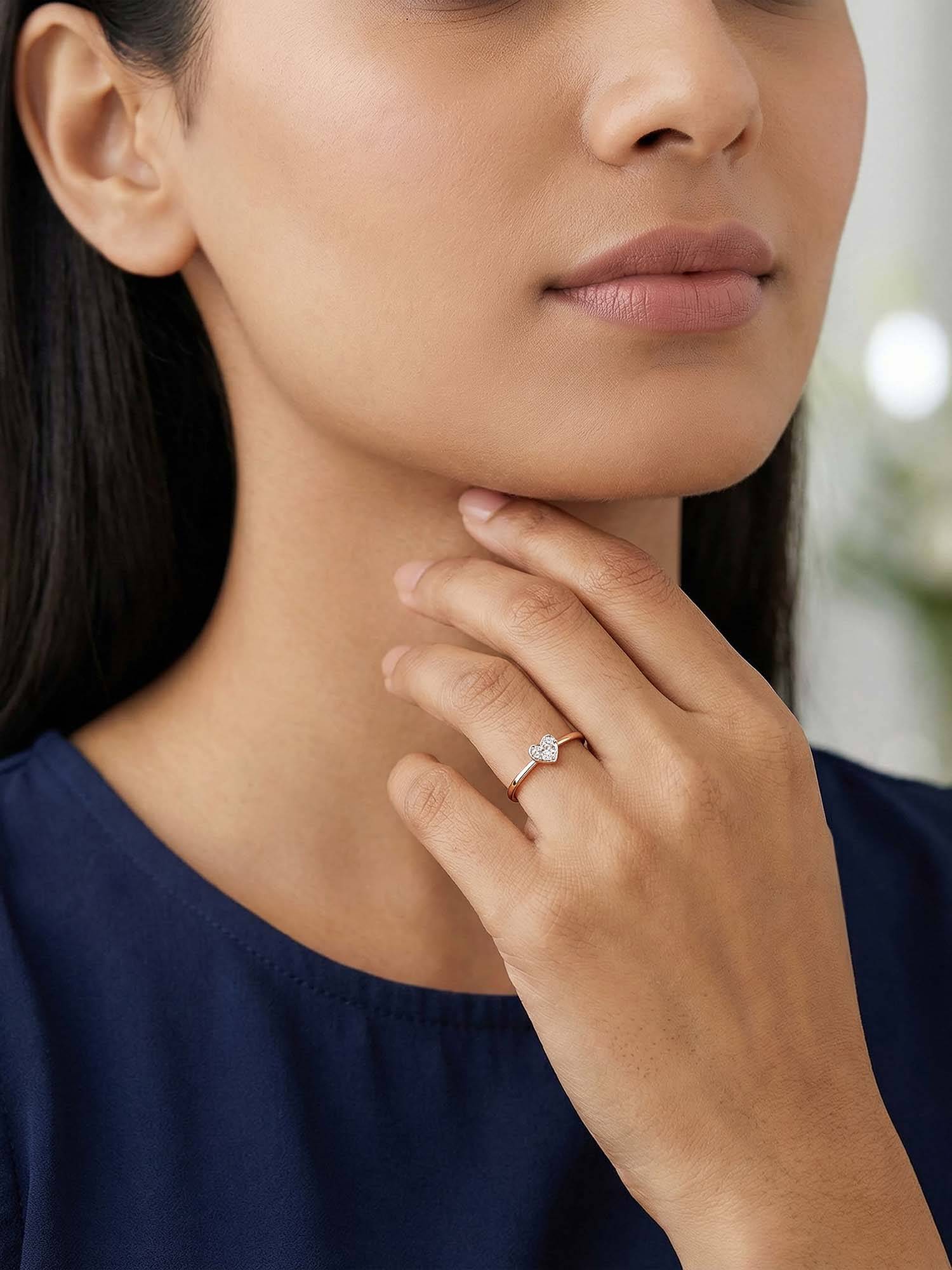 GIVA 925 Silver Rose Gold Love Vow Ring (12)