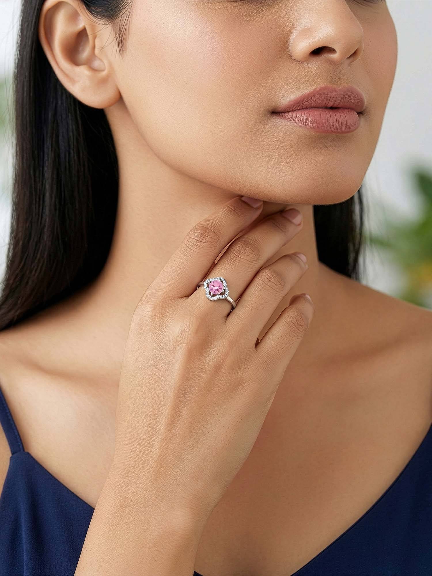 GIVA 925 Silver Charm in Clover Ring (12)