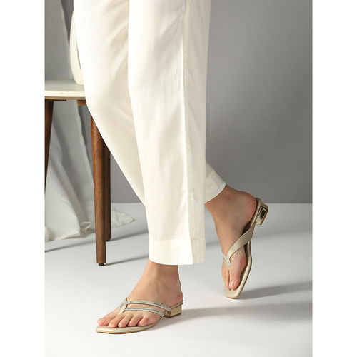 Buy Womens Silver Ethnic Embellished Square Heels Online