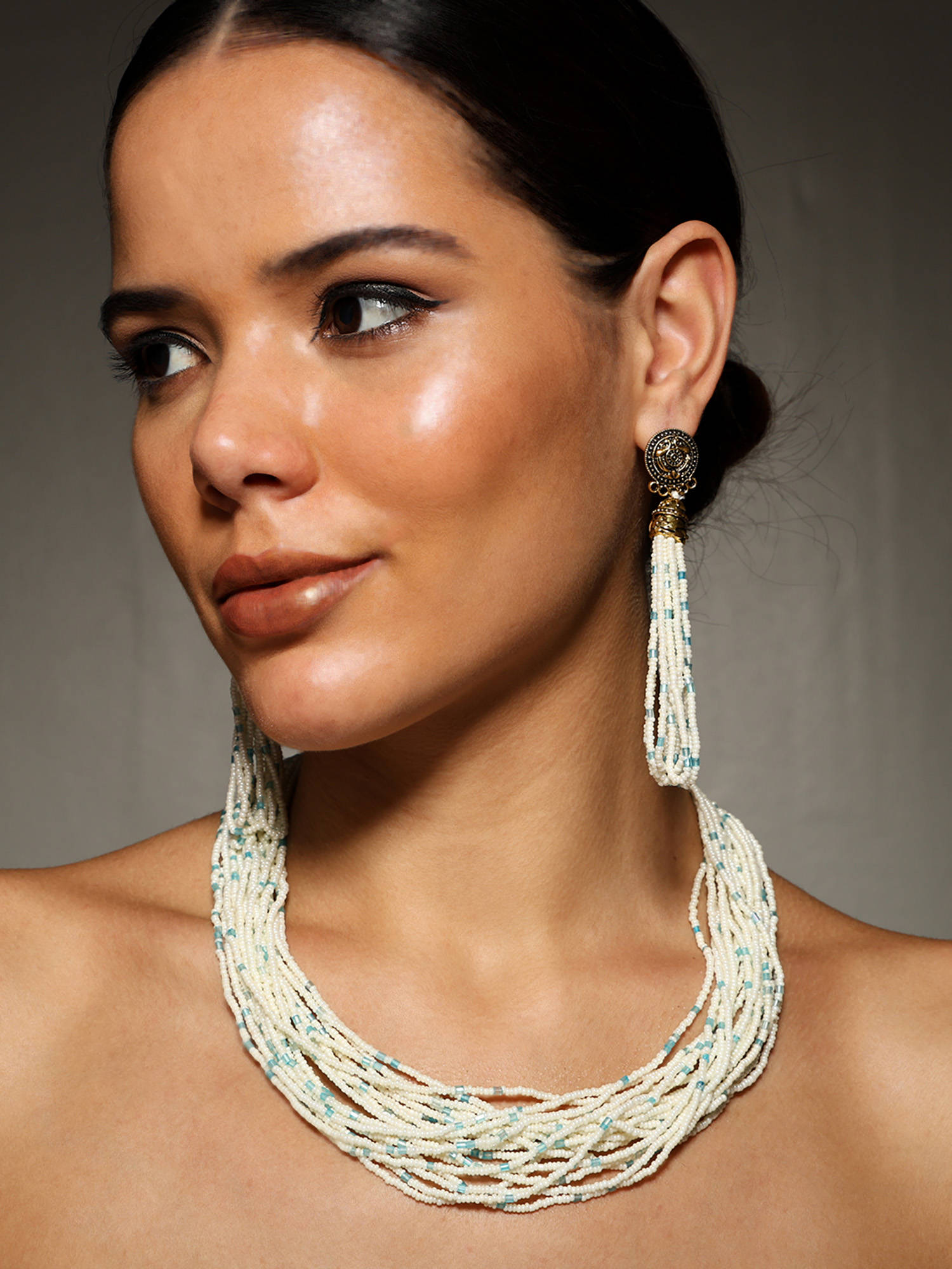 VENI 18KT Gold Plated Beaded Jewellery Set