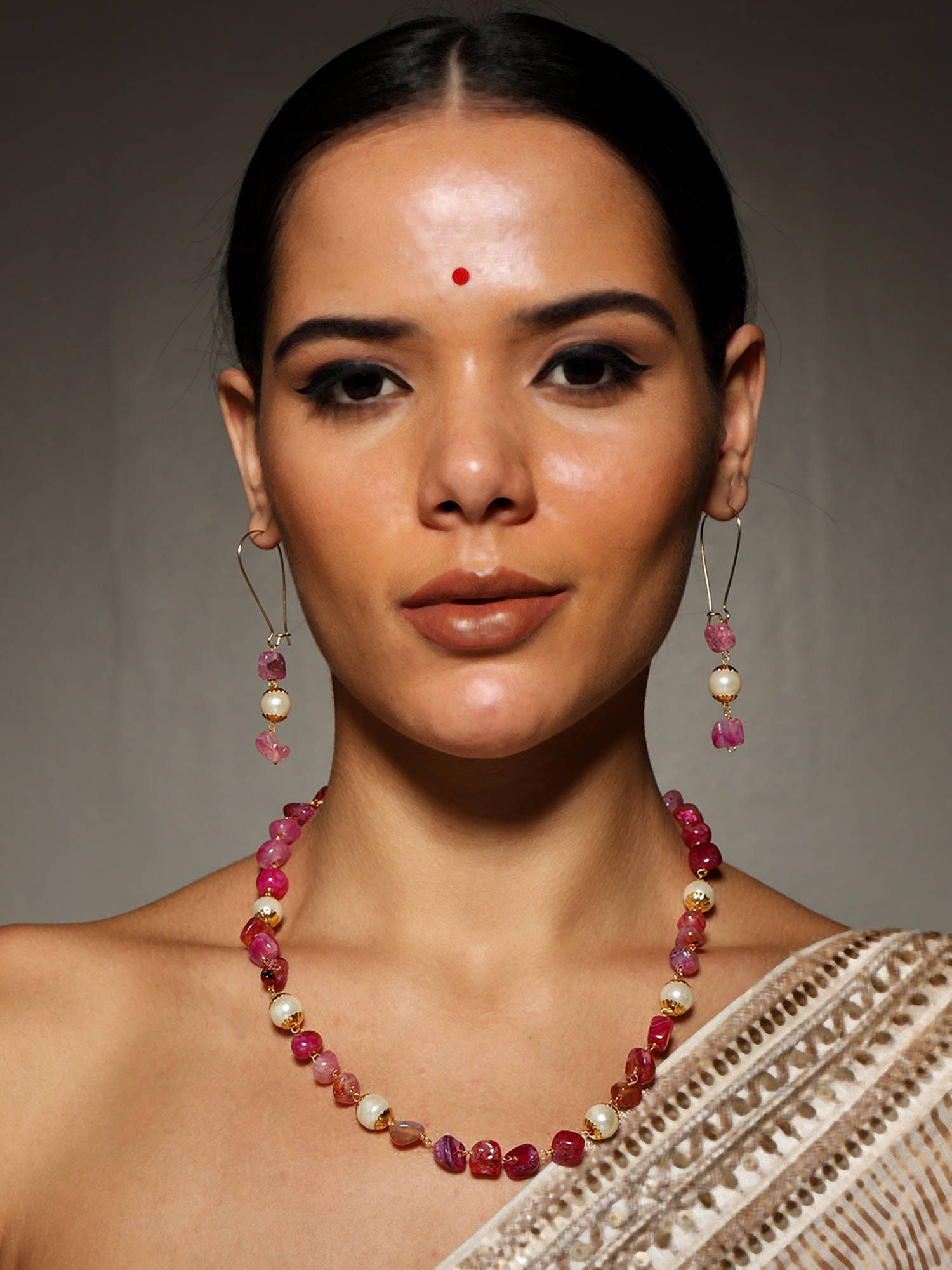 VENI 18KT Gold-Plated Beaded Jewellery Set