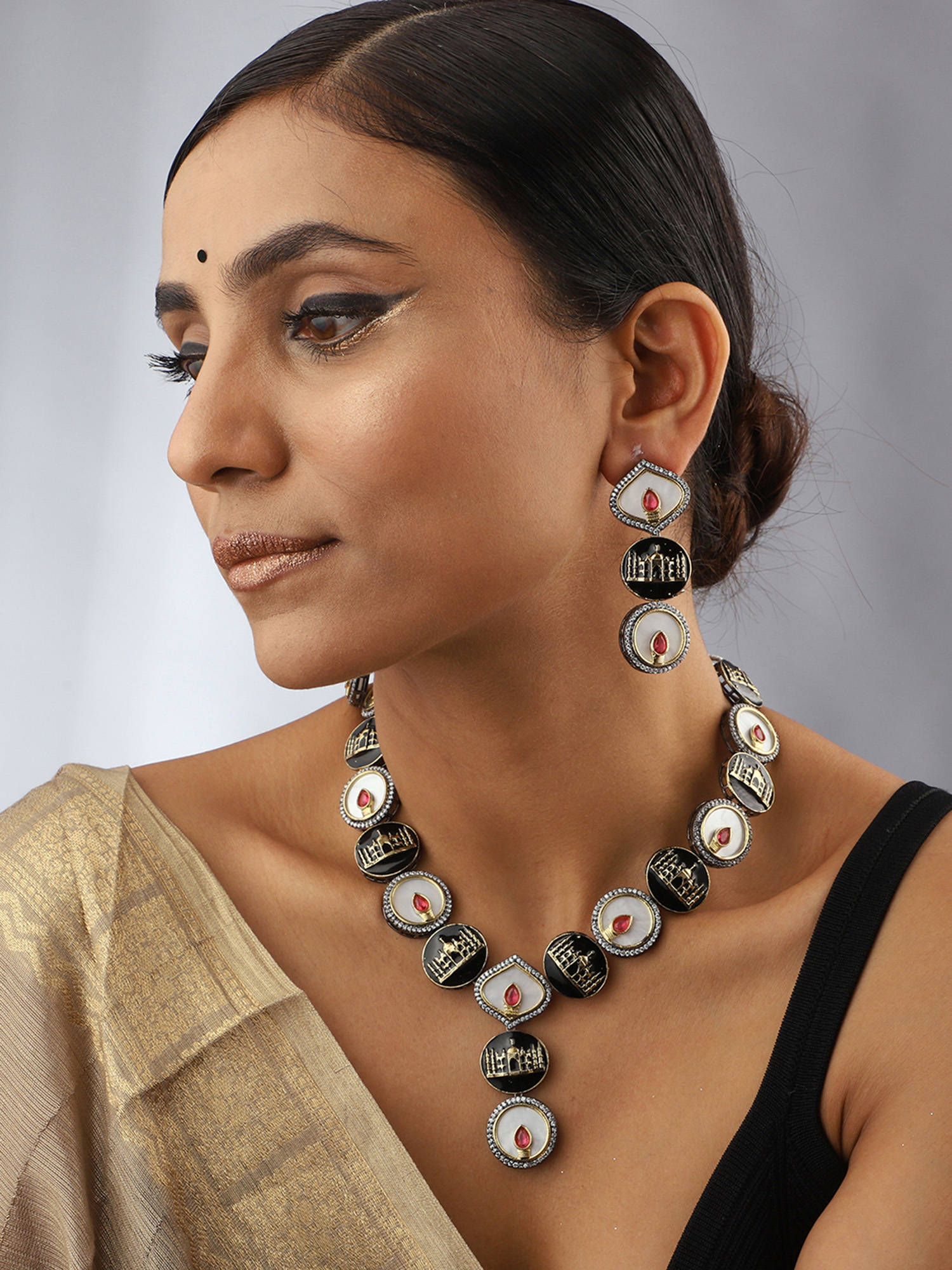 VENI 18K Gold-Plated Beaded Jewellery Set